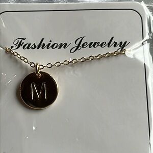 M monogram necklace